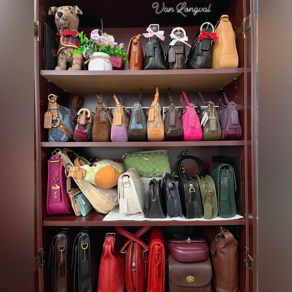 ❌SOLD FB❌ 100% Authentic Y2K Coach Plum Demi Leather Signature 6094 Purse 💜 - Picture 7 of 8